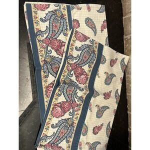 VTG Laura Ashley 2 Piece‎ Standard Pillowcase Portobello Paisley Blue Pink